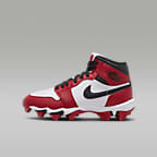 Jordan 1 Mid Little Big Kids Cleats. Nike